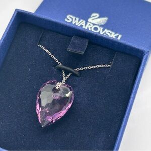 Swarovski Crystal Purple Heart Necklace NWT